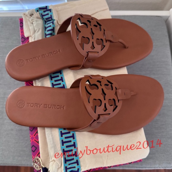 Tory Burch Shoes - NIB Tory Burch Miller Size 9.5 Miele Calf Leather Sandals Brown 90582